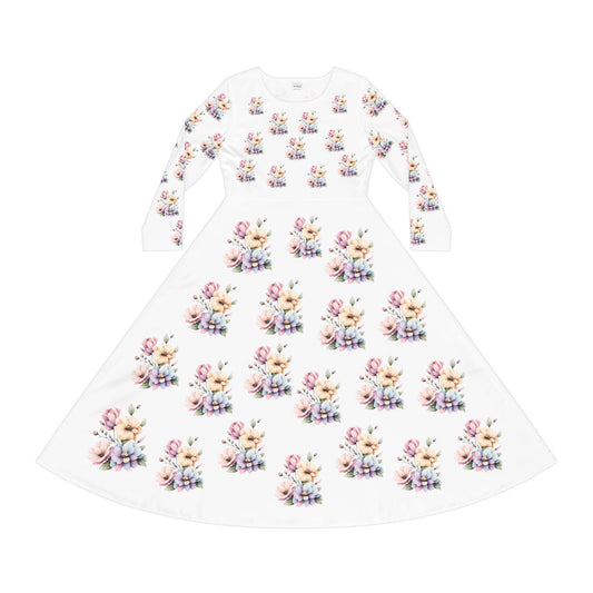 Women's Long Sleeve Dance Dress (AOP)